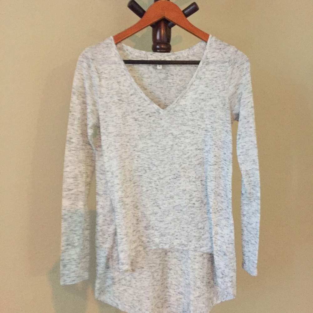 ➕Express 111 Long Sleeve White & Grey Shirt